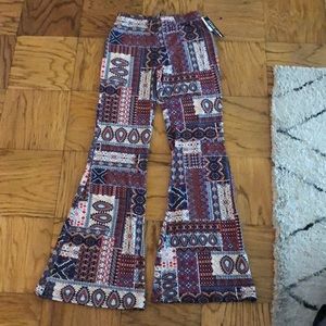 Design Lab printed wide leg tribal pant